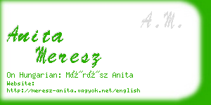 anita meresz business card